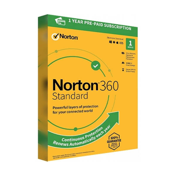Norton 360 Standard 10 GB Cloud Storage (Subscription) (1 Device, 1 Year, Europe/UK)